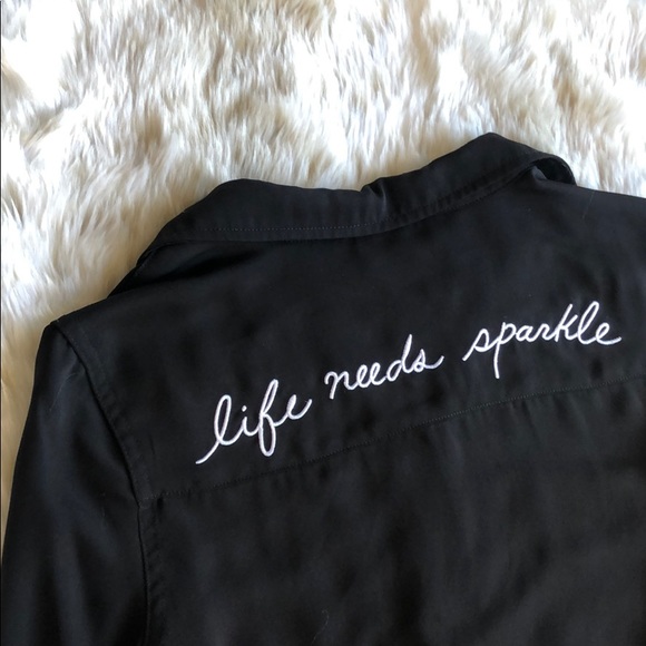Life Needs Sparkle Button Up - Picture 3 of 5